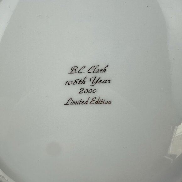 B.C. Clark 108th Year 2000 Christmas Collectors Plate 8.25" Christmas Tree - Picture 3 of 3